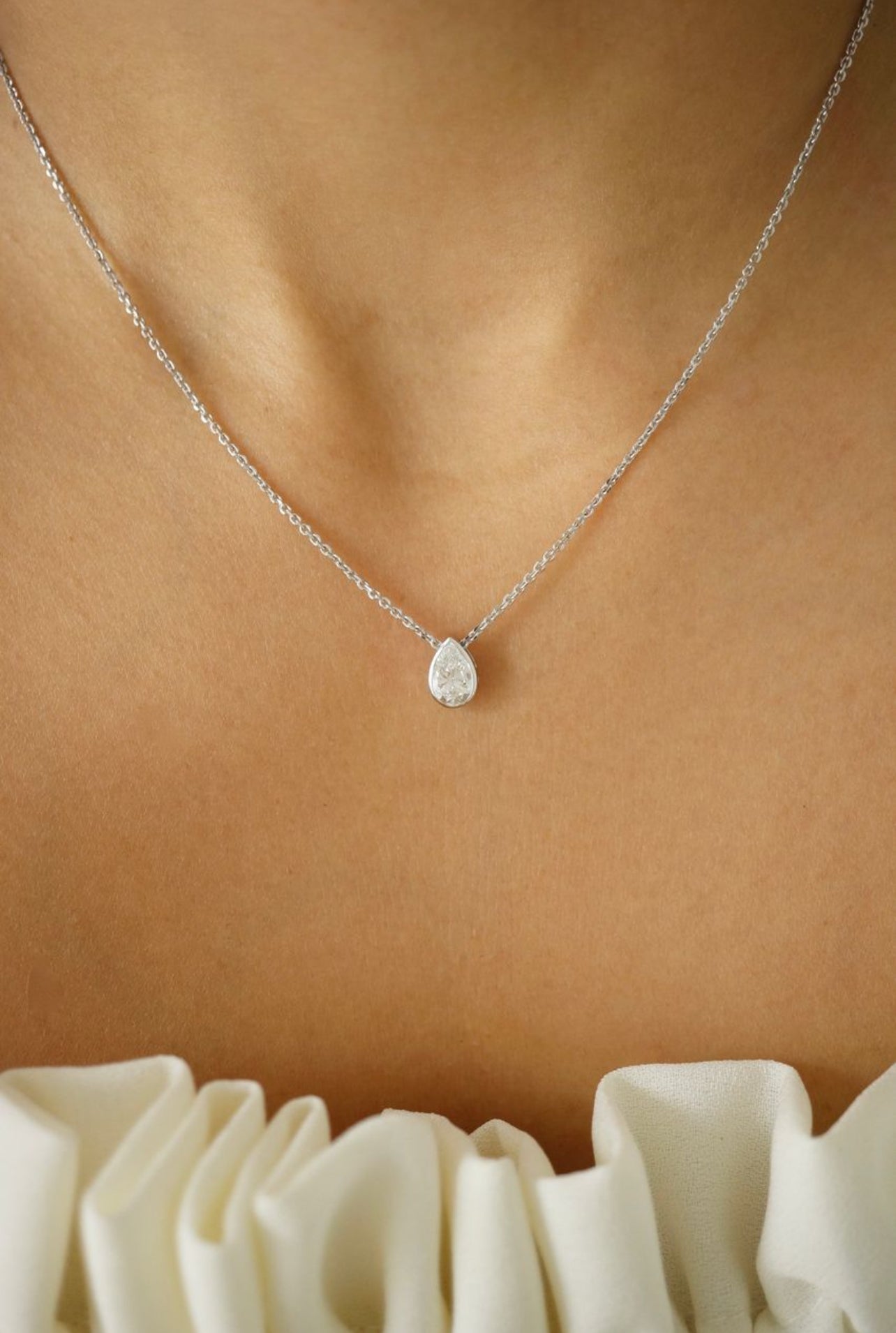 Jasmine 18k Pear Necklace