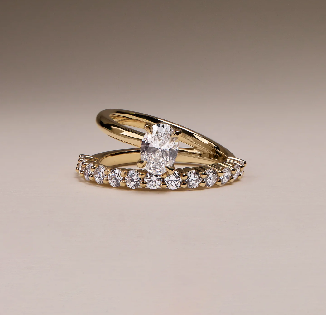 Kiana Fashion Ring with Moissanite Diamonds