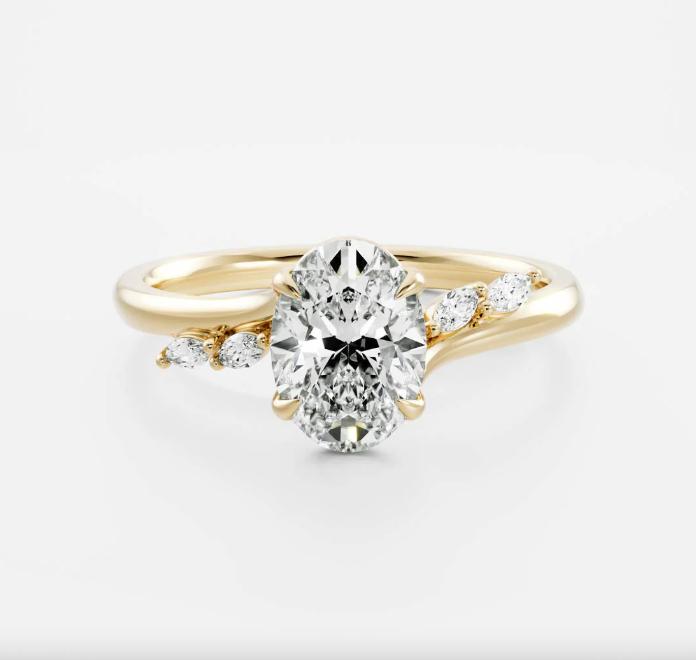 Amelia Oval Diamond Ring